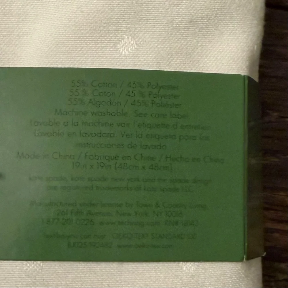 Kate Spade Dot Napkins Set of 4 Cream Ivory